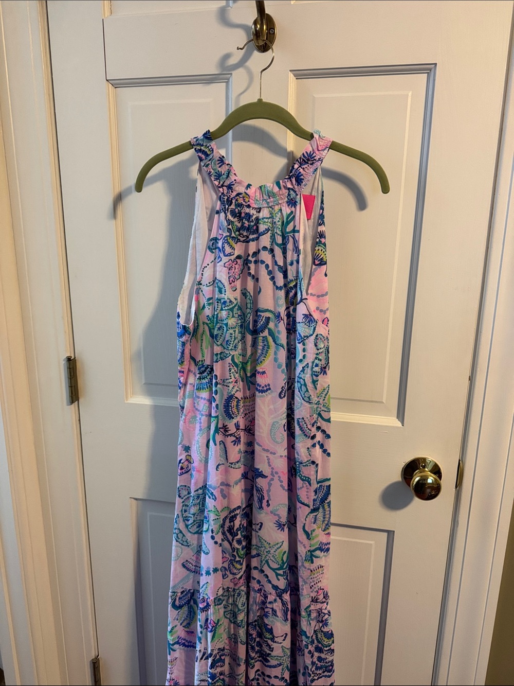 Lilly Pulitzer Pink Shell-Print Racerback Maxi Dress